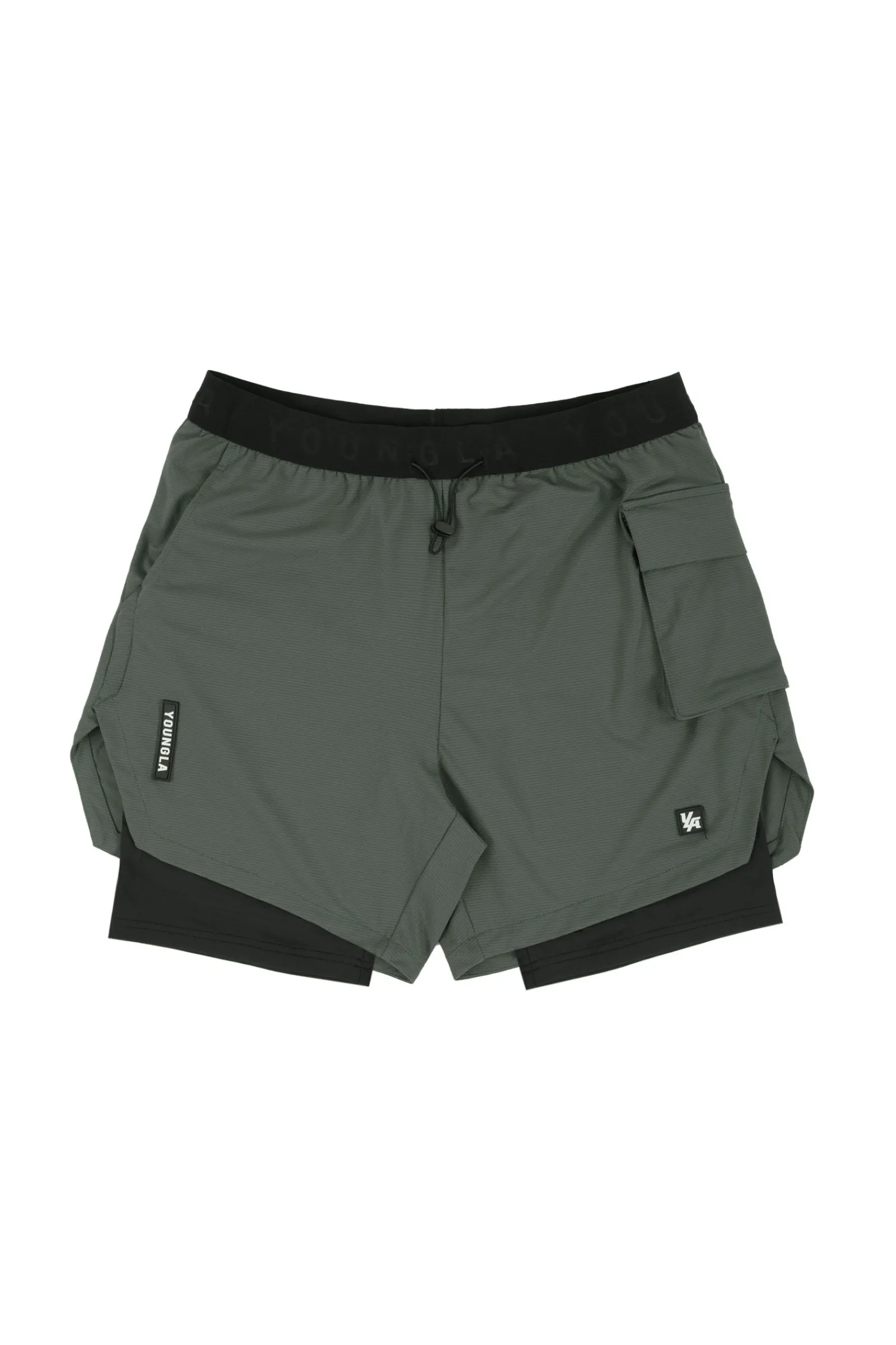 Shorts<Youngla 121 Performance Line Compression Shorts Black|White|Beige|Forest Green