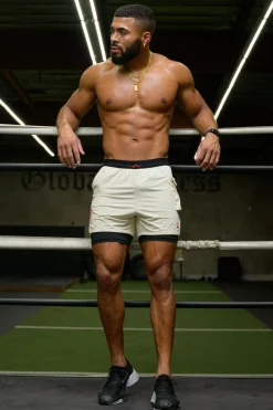 Shorts<Youngla 121 Performance Line Compression Shorts Black|White|Beige|Forest Green