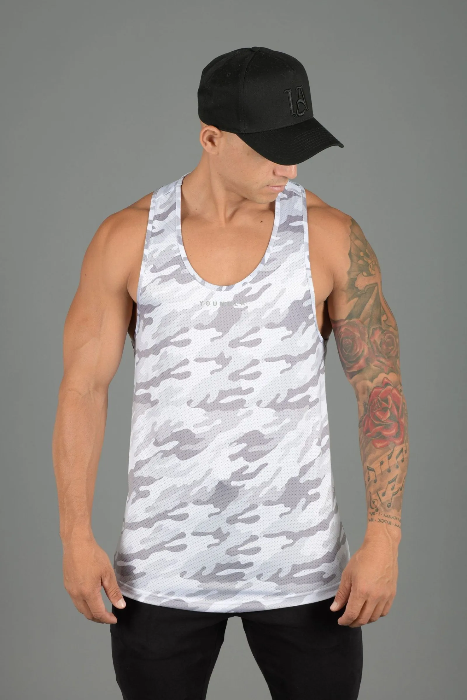 Tanks<Youngla 305 Performance Line Tank Tops Black|Beige|Camo Black|Camo White