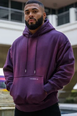 Outerwear<Youngla 549 Phantom Hoodies Black Wash|Brown Wash|Purple Wash|Red Wash