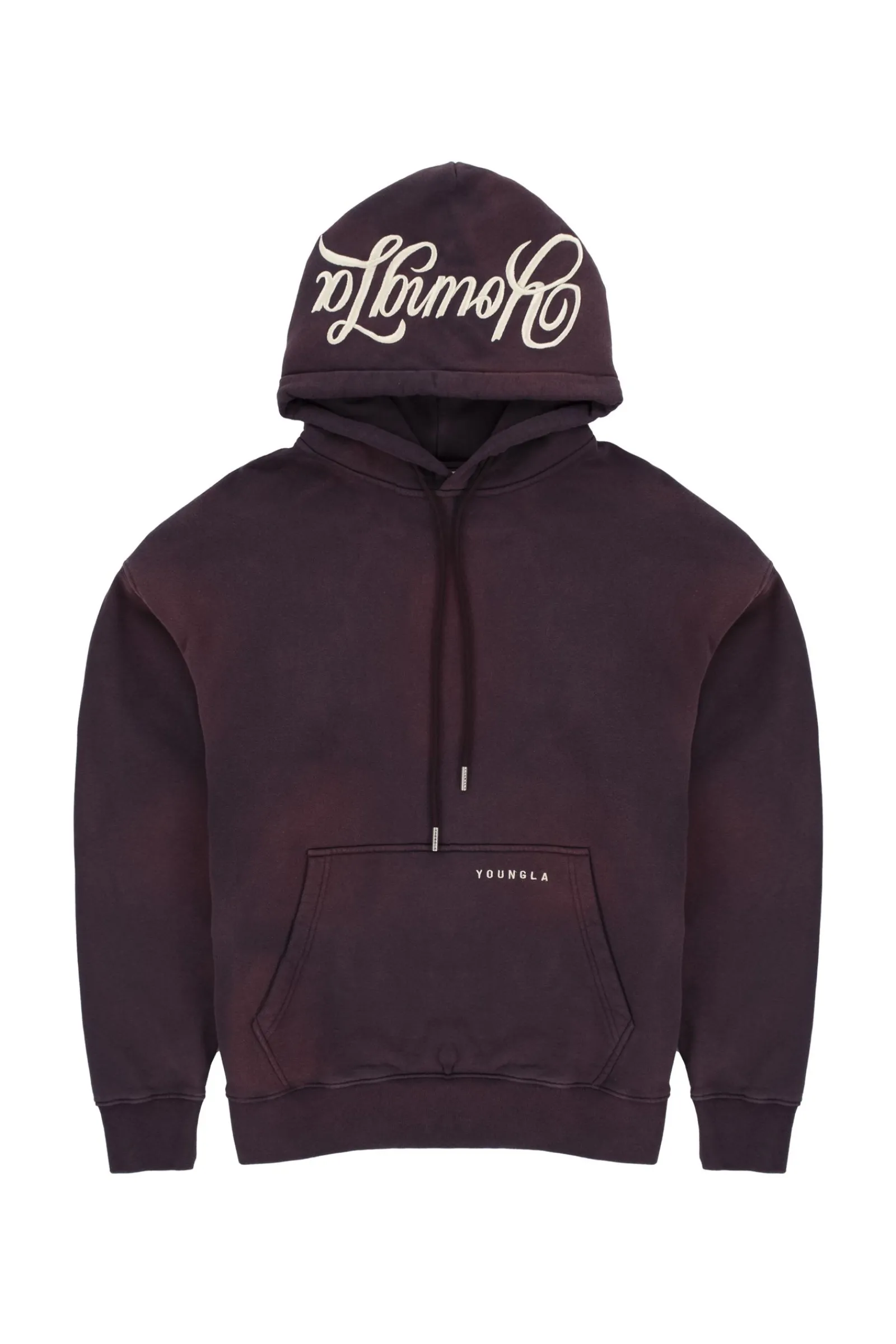 Outerwear<Youngla 549 Phantom Hoodies Black Wash|Brown Wash|Purple Wash|Red Wash