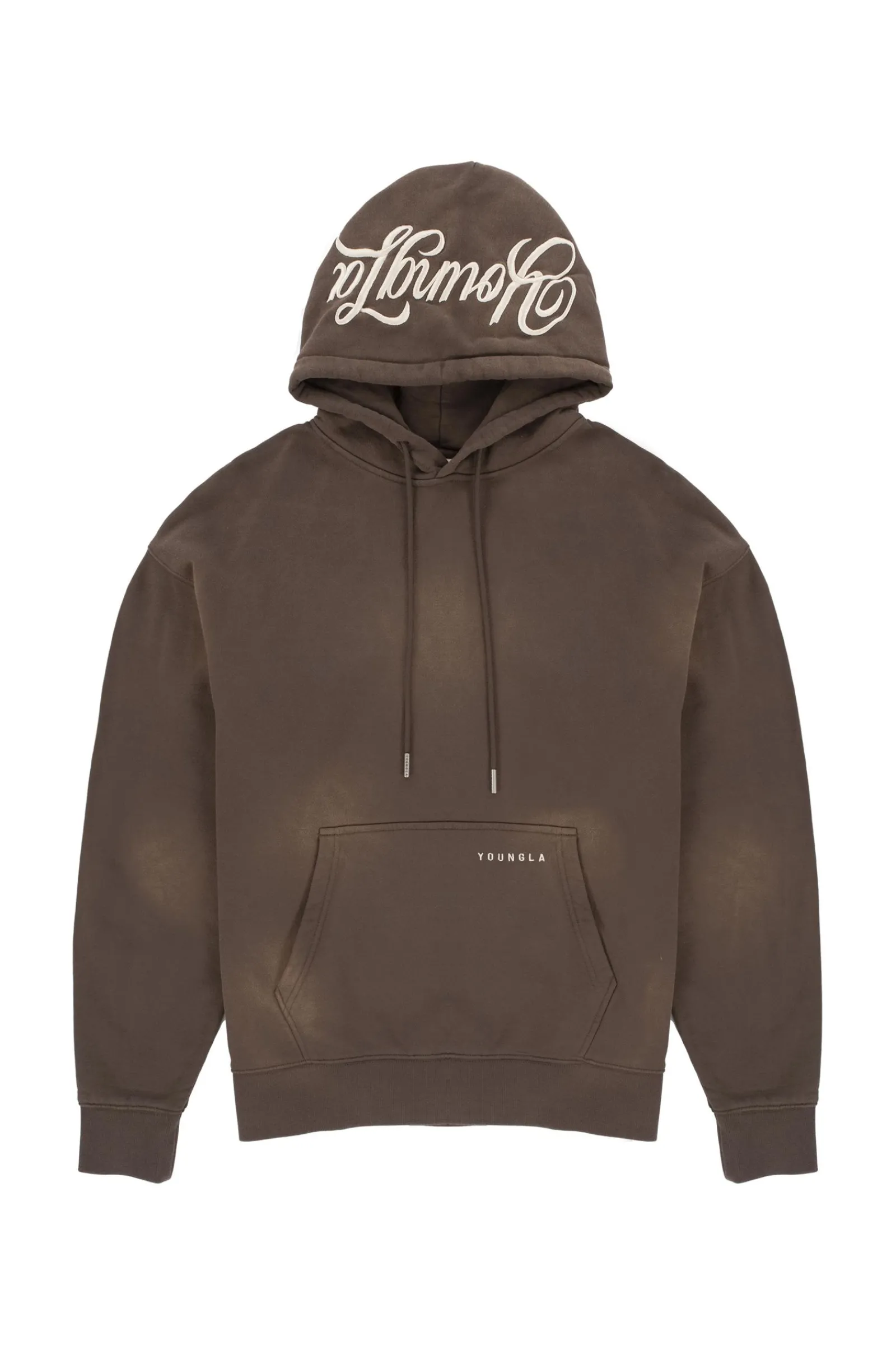 Outerwear<Youngla 549 Phantom Hoodies Black Wash|Brown Wash|Purple Wash|Red Wash