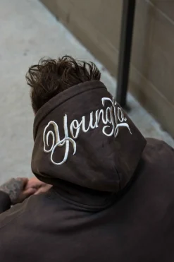 Outerwear<Youngla 549 Phantom Hoodies Black Wash|Brown Wash|Purple Wash|Red Wash