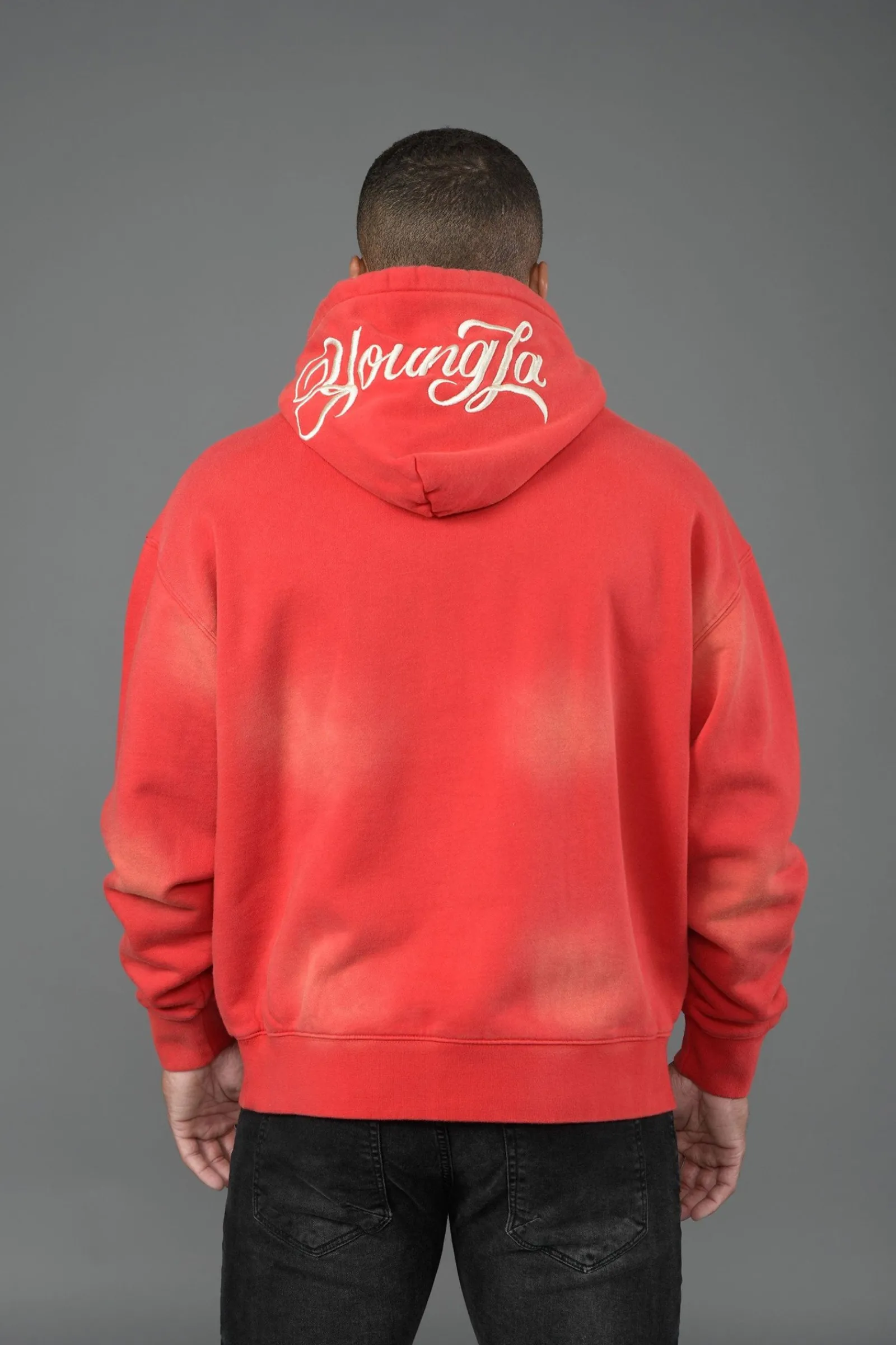 Outerwear<Youngla 549 Phantom Hoodies Black Wash|Brown Wash|Purple Wash|Red Wash