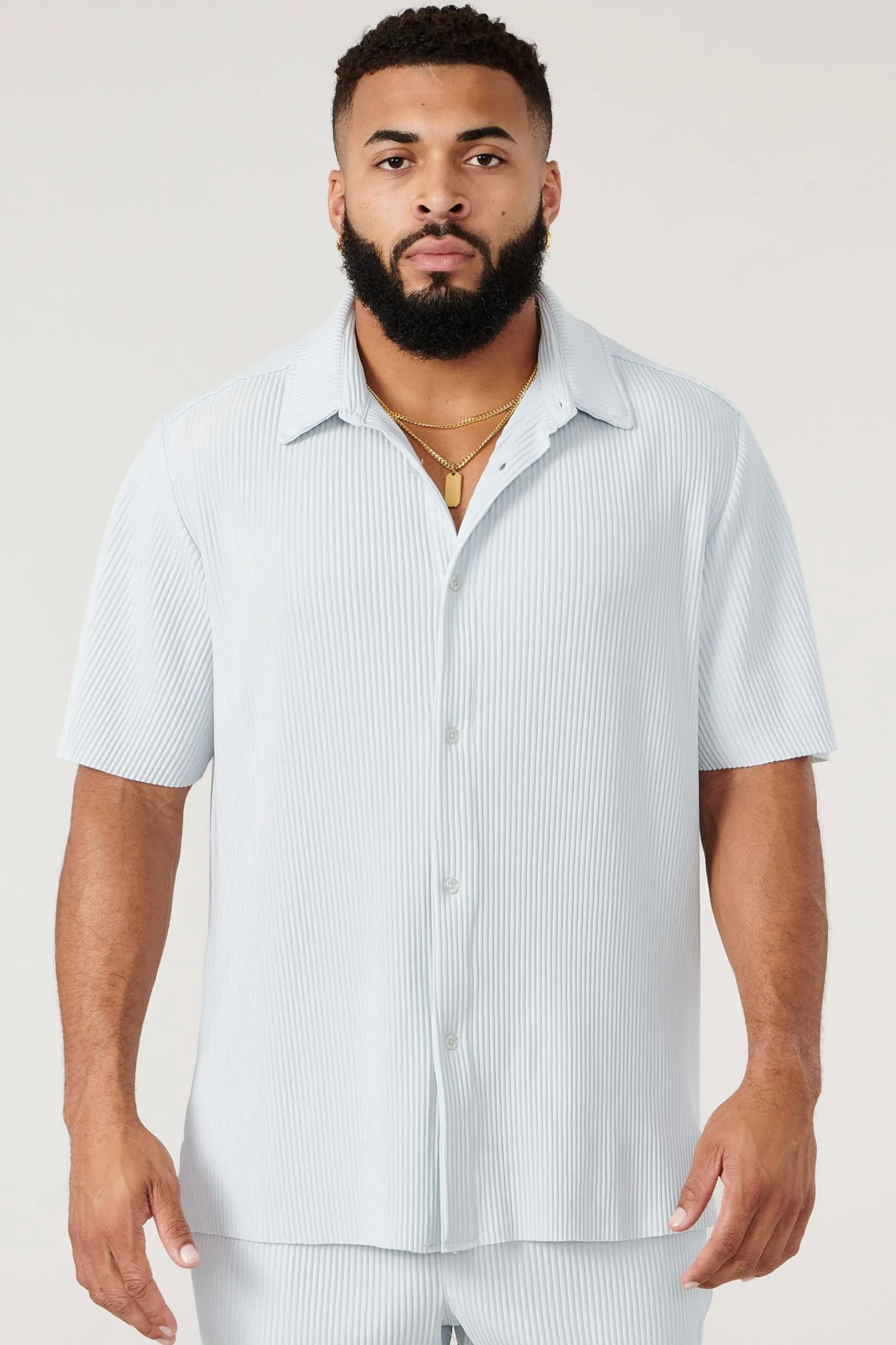 Shirts<Youngla 448 Pleated Festival Shirts Black|Chocolate|Cream|Light Blue