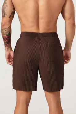 Shorts<Youngla 148 Pleated Festival Shorts Black|Chocolate|Cream|Light Blue