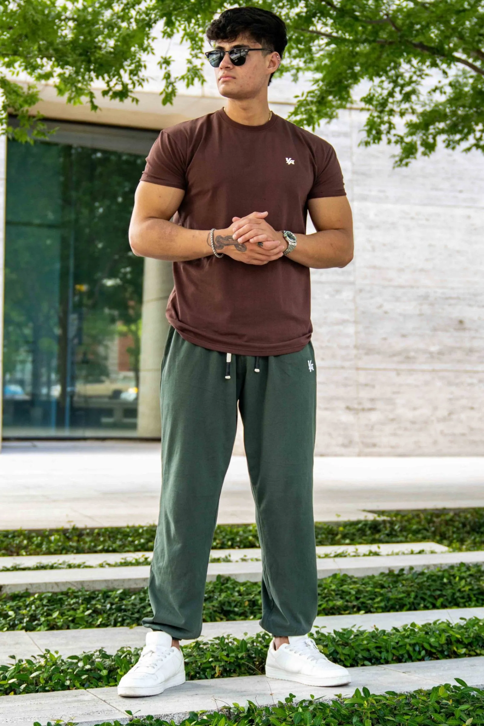 Joggers<Youngla 231 Pump Cover Joggers Black|Forest Green|Heather Grey|Navy