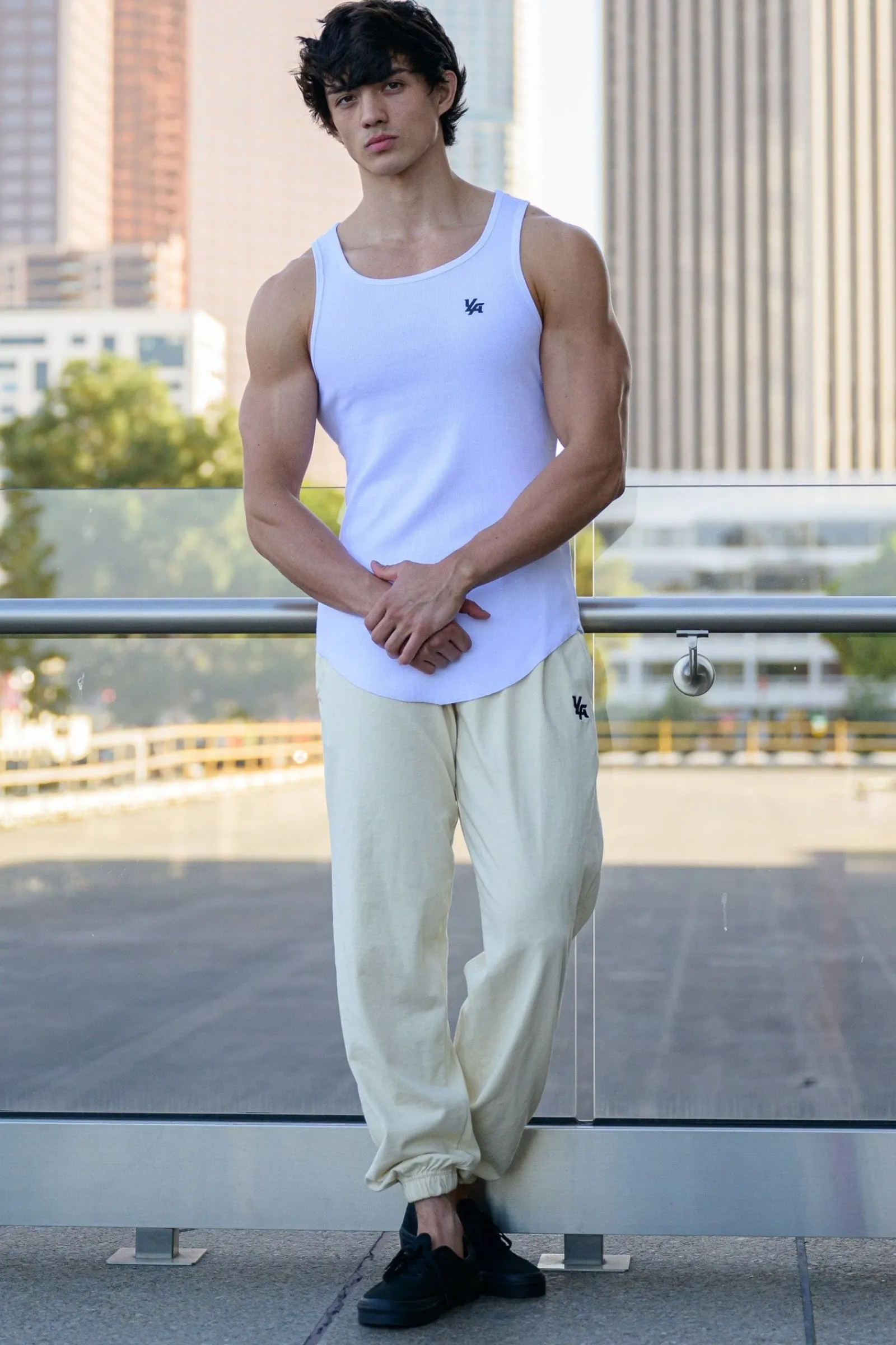 Joggers<Youngla 231 Pump Cover Joggers Black|Forest Green|Heather Grey|Navy