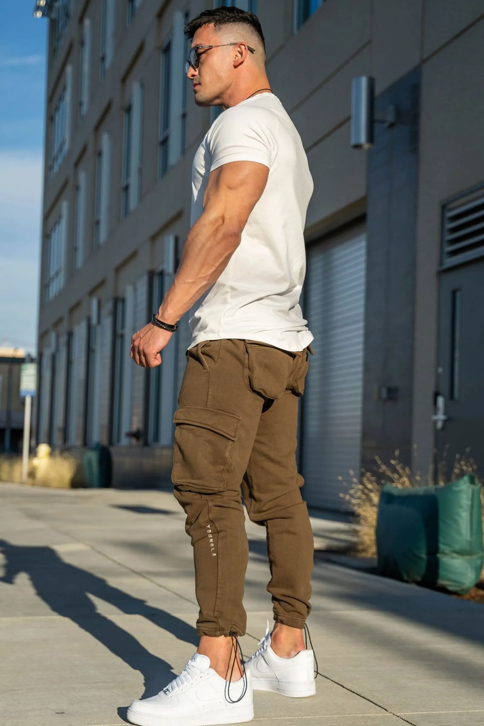 Joggers<Youngla 206 Rambo Combat Joggers Black|Brown Wash|Military Olive Wash|Taupe