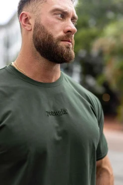 Shirts<Youngla 418 Resist Tees Black|Chocolate|Heather Grey|Jungle Green