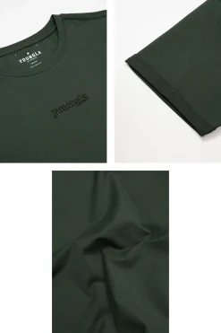 Shirts<Youngla 418 Resist Tees Black|Chocolate|Heather Grey|Jungle Green