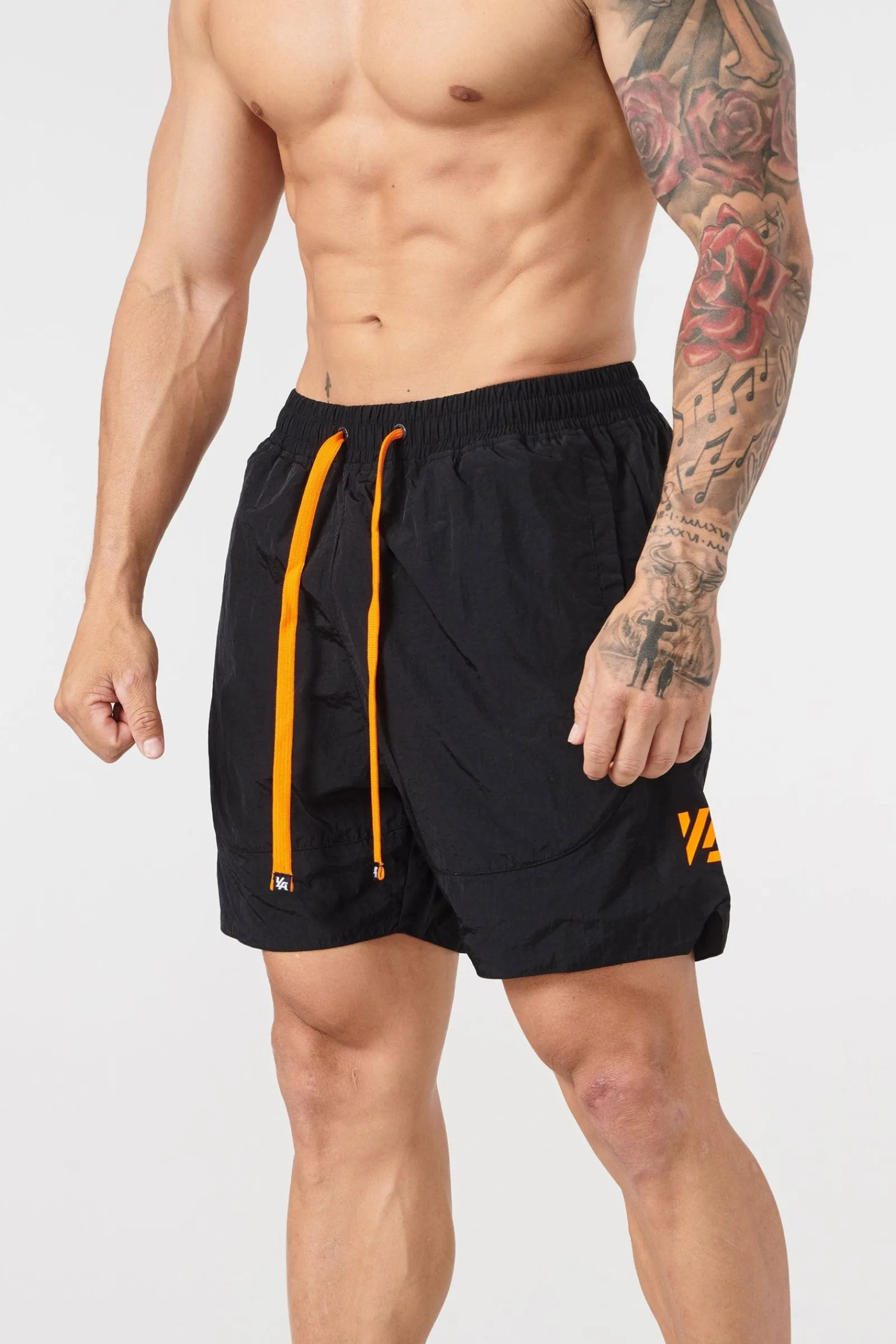 Shorts<Youngla 109 Retro Shorts All Black|All Grey|Black/Sage Green|Blue/Grey