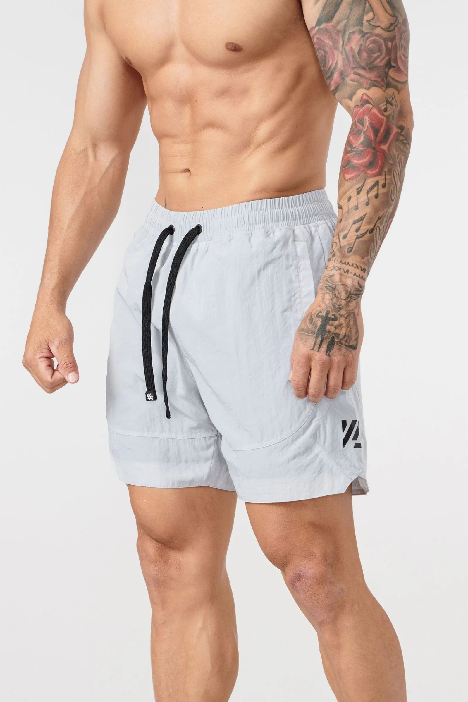 Shorts<Youngla 109 Retro Shorts All Black|All Grey|Black/Sage Green|Blue/Grey