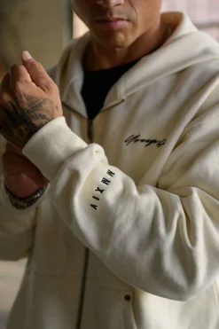 Outerwear<Youngla 546 Rivet Zipup Hoodies Black Wash|Brown Wash|Grey Wash|Off-White