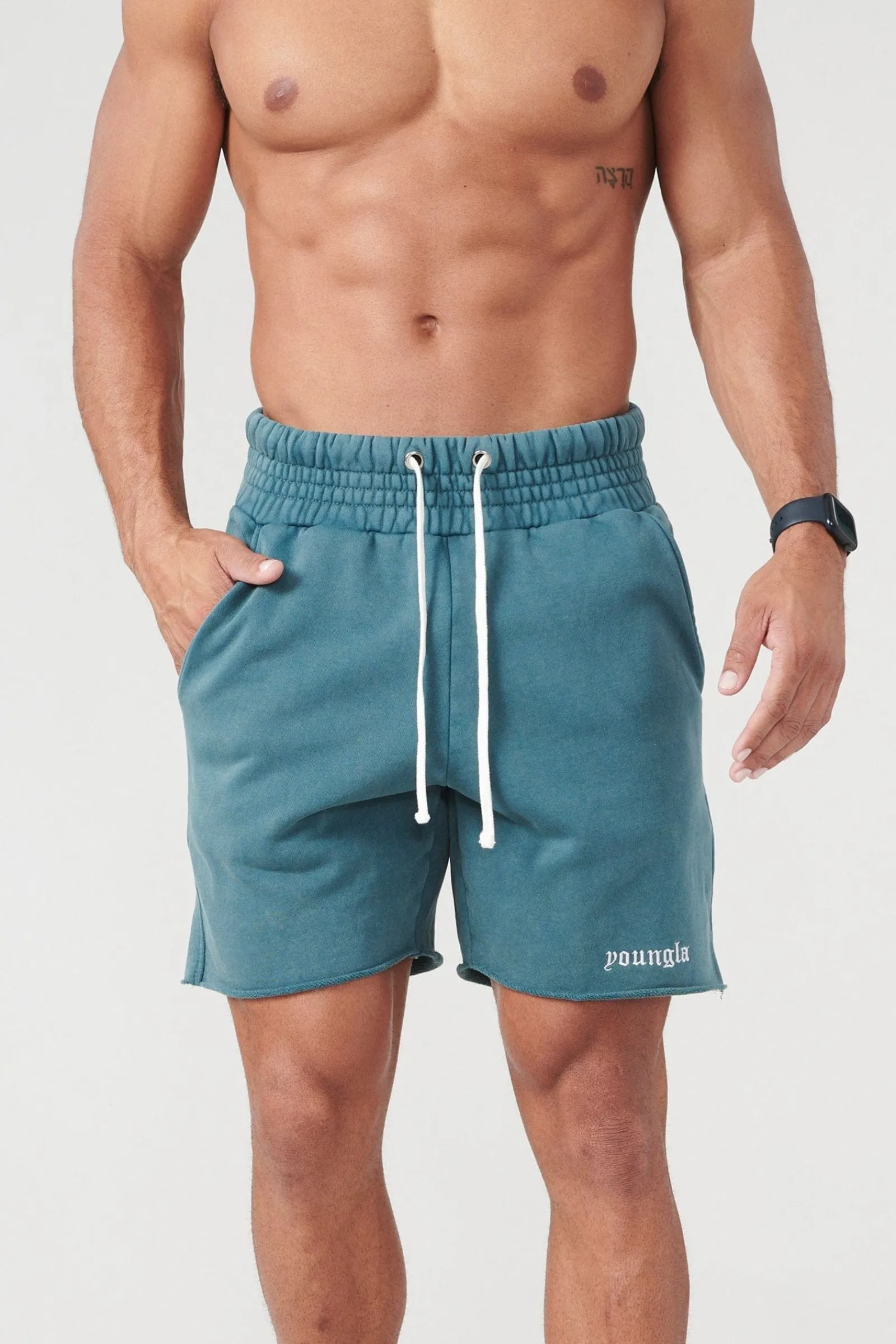 Shorts<Youngla 110 San Diego Terry Shorts Black Wash|Brown Wash|Lavender Wash|Nardo Grey Wash