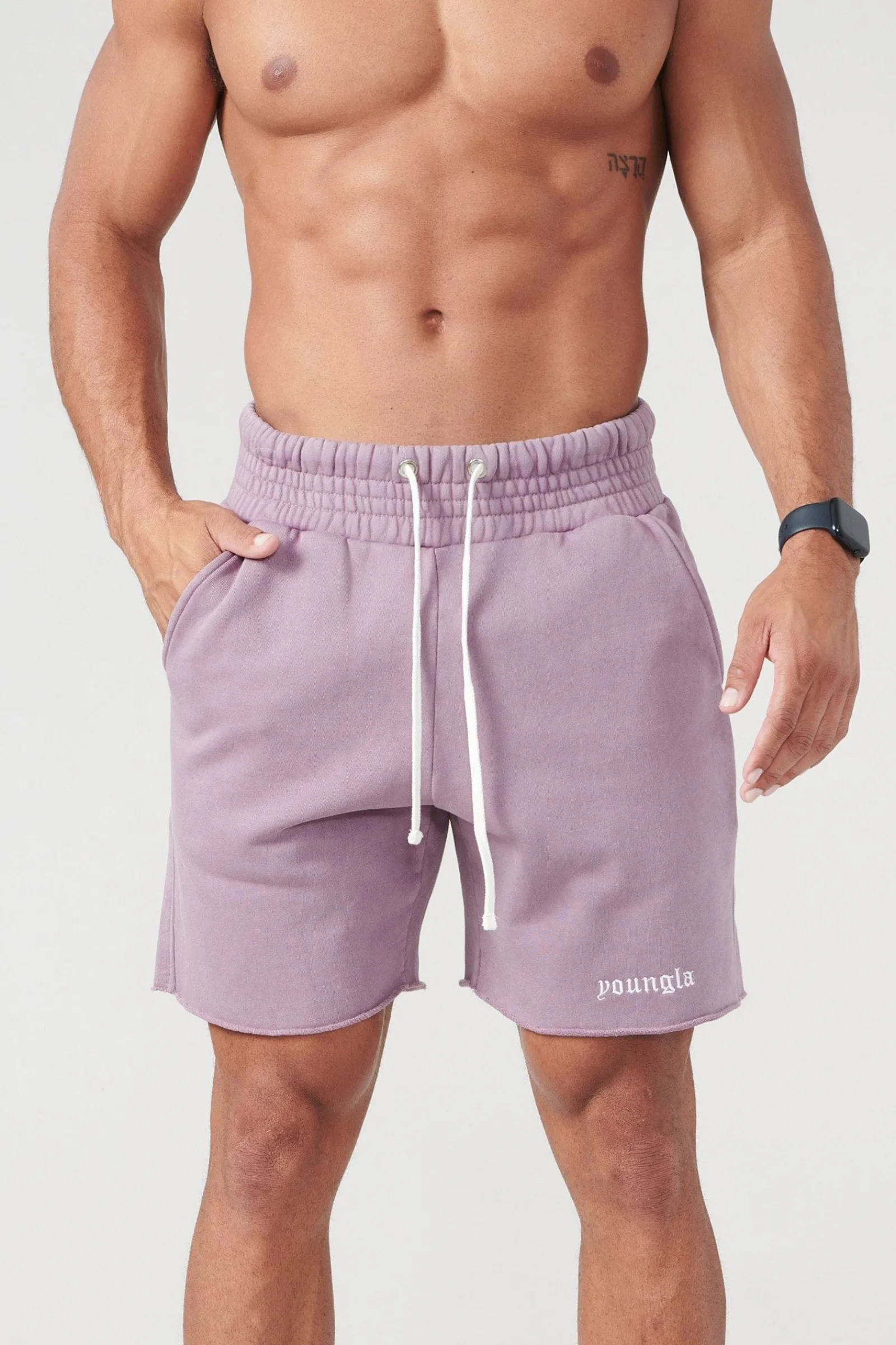 Shorts<Youngla 110 San Diego Terry Shorts Black Wash|Brown Wash|Lavender Wash|Nardo Grey Wash