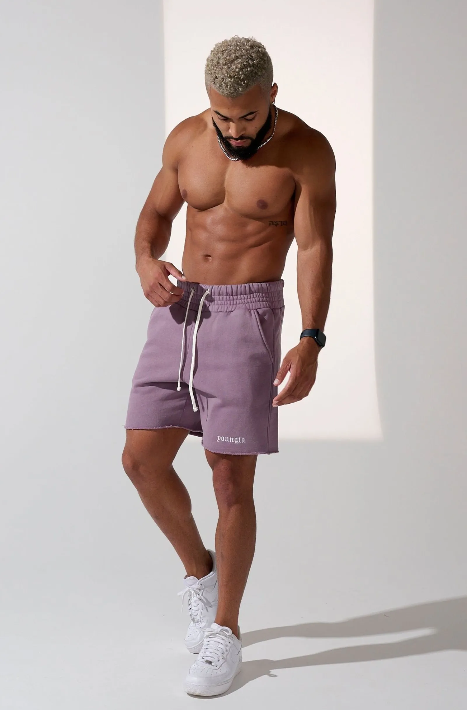 Shorts<Youngla 110 San Diego Terry Shorts Black Wash|Brown Wash|Lavender Wash|Nardo Grey Wash