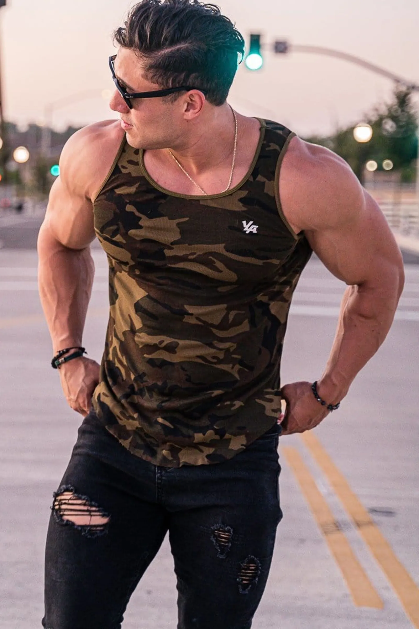 Tanks<Youngla 314 Scoop Bottom Ribbed Tank Grey Silver|Black|Burgundy|Black Acid Wash