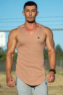 Tanks<Youngla 314 Scoop Bottom Ribbed Tank Grey Silver|Black|Burgundy|Black Acid Wash
