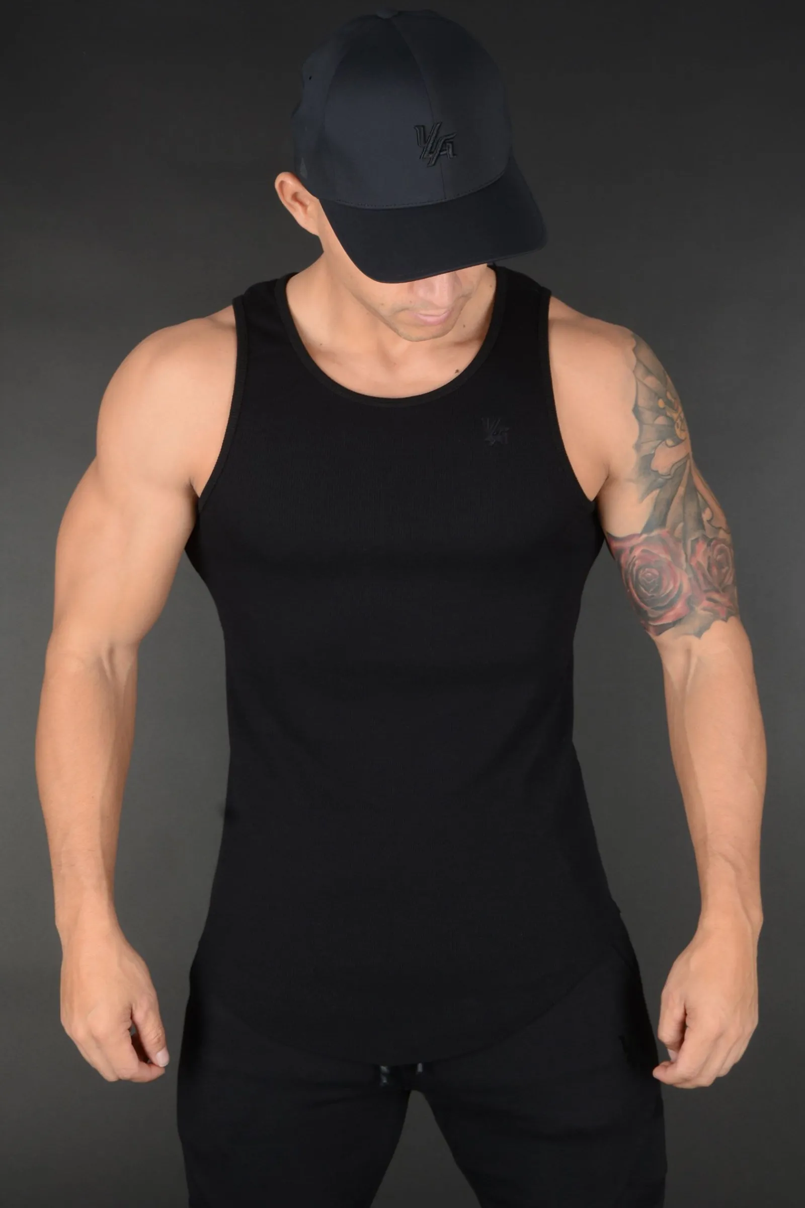 Tanks<Youngla 314 Scoop Bottom Ribbed Tank Grey Silver|Black|Burgundy|Black Acid Wash