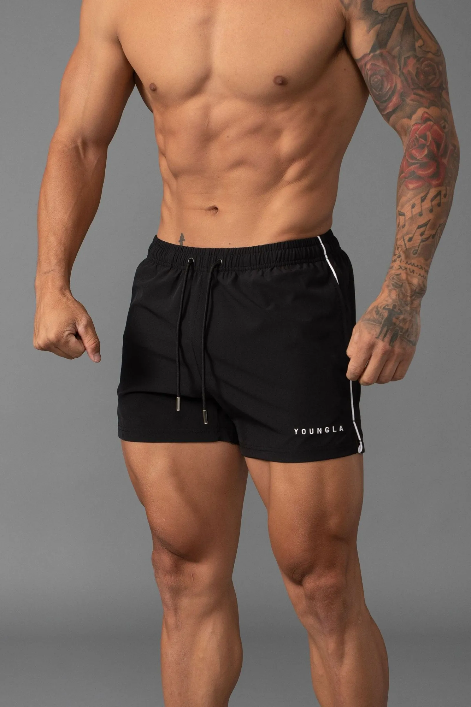 Shorts<Youngla 143 Short Short Swim Shorts Black|Orange|Pink|Plum