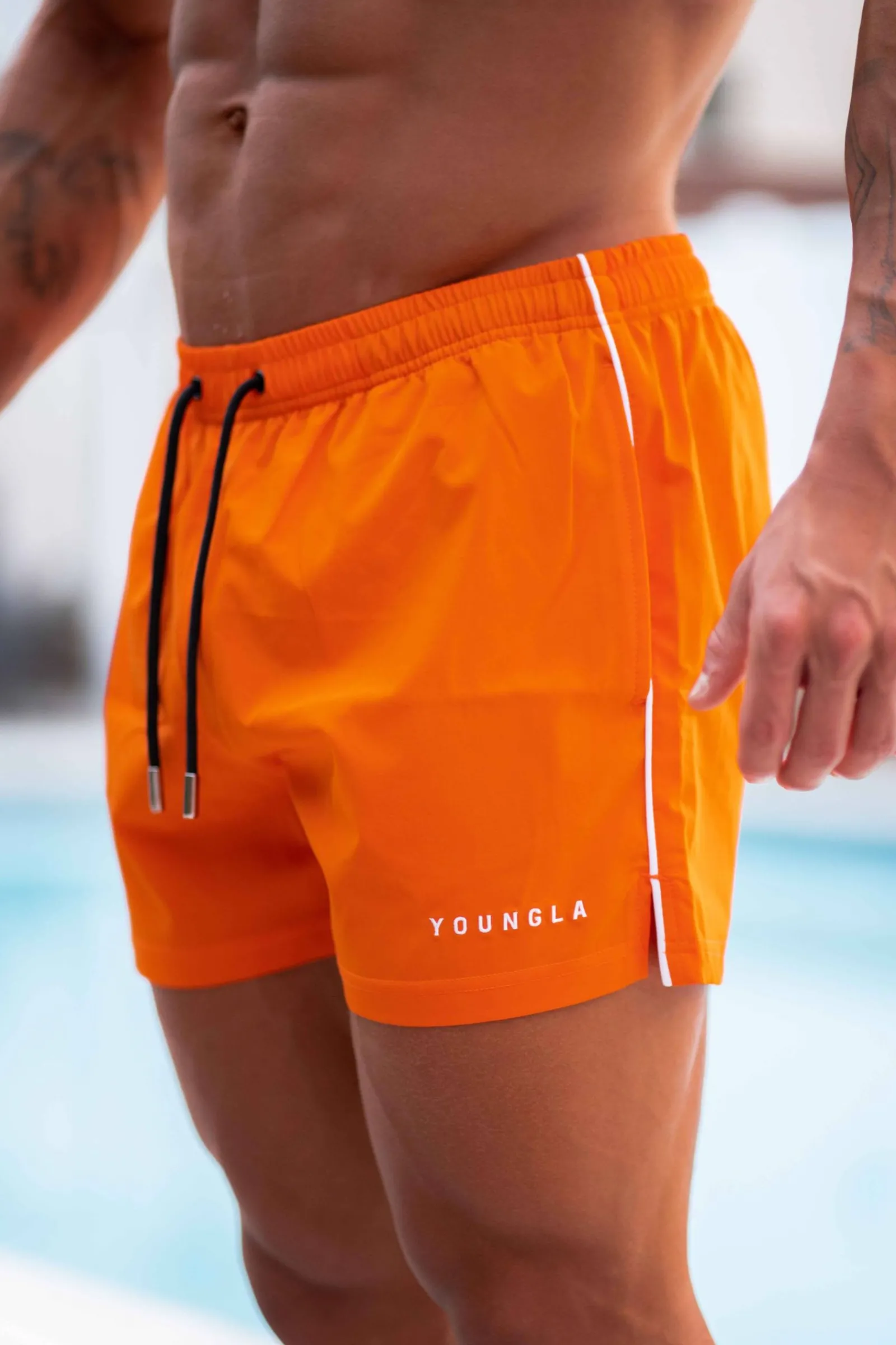 Shorts<Youngla 143 Short Short Swim Shorts Black|Orange|Pink|Plum
