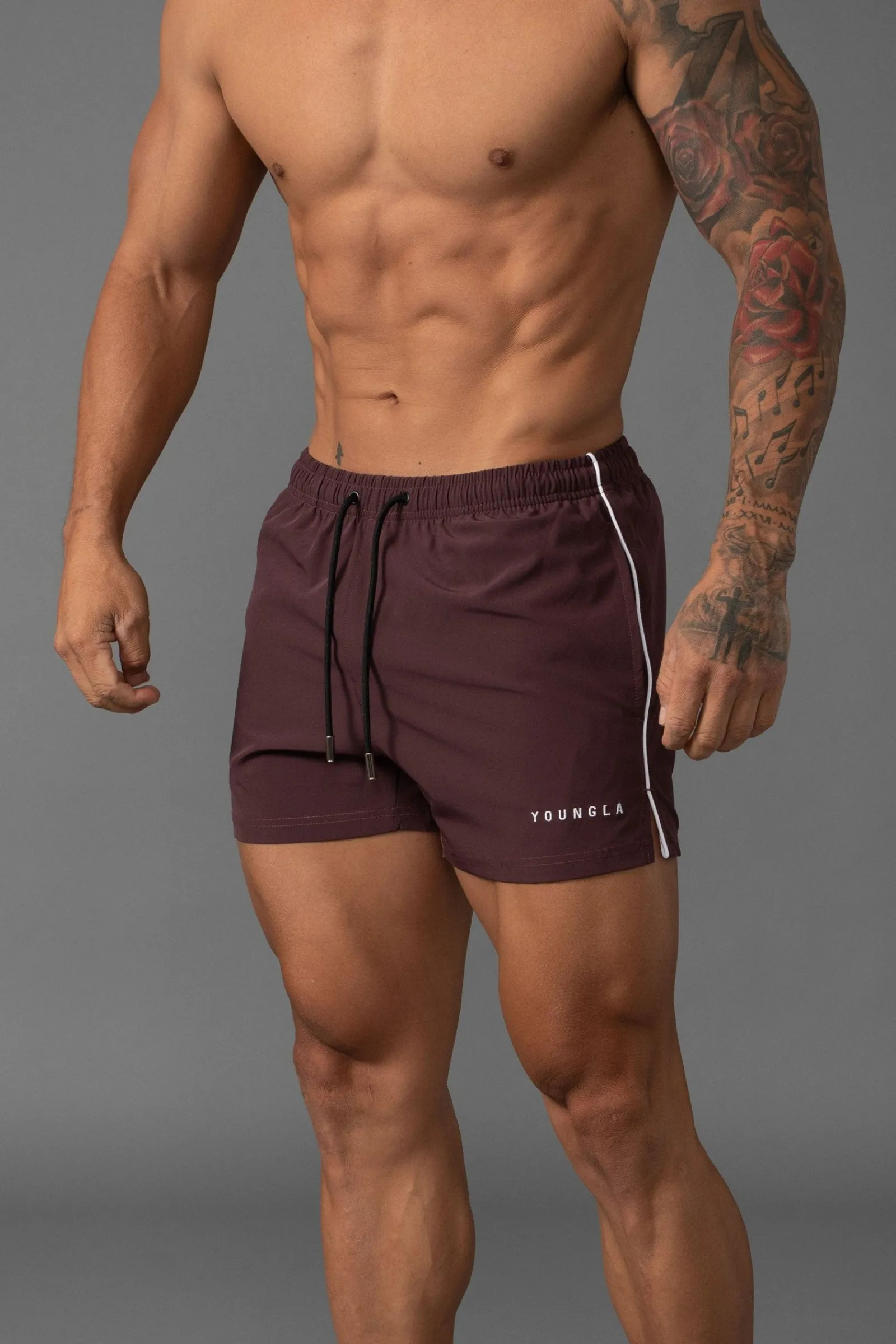 Shorts<Youngla 143 Short Short Swim Shorts Black|Orange|Pink|Plum