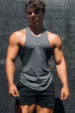 Tanks<Youngla 309 Signature Tanks Black|Forest Green|Heather Grey|Lavender