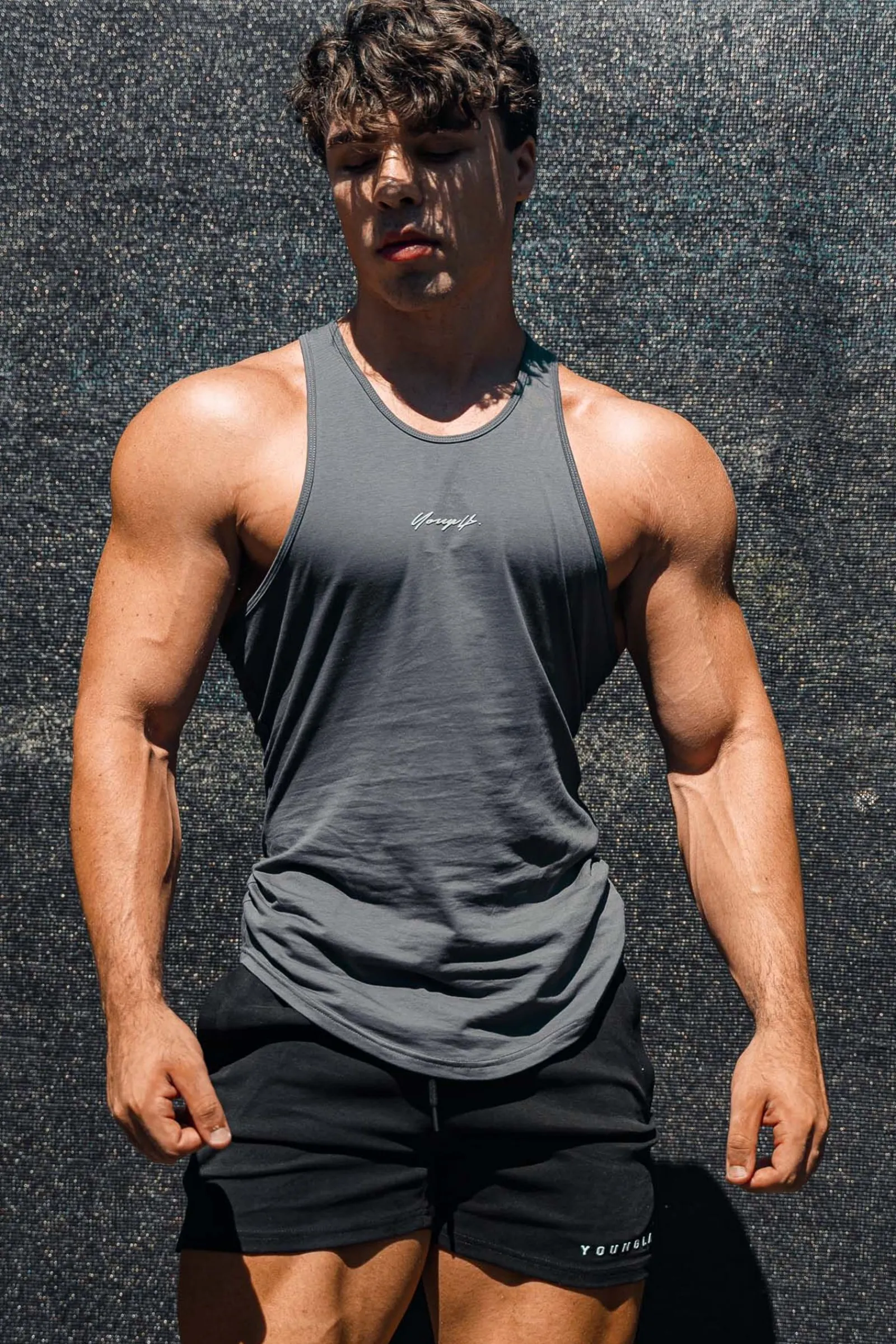 Tanks<Youngla 309 Signature Tanks Black|Forest Green|Heather Grey|Lavender