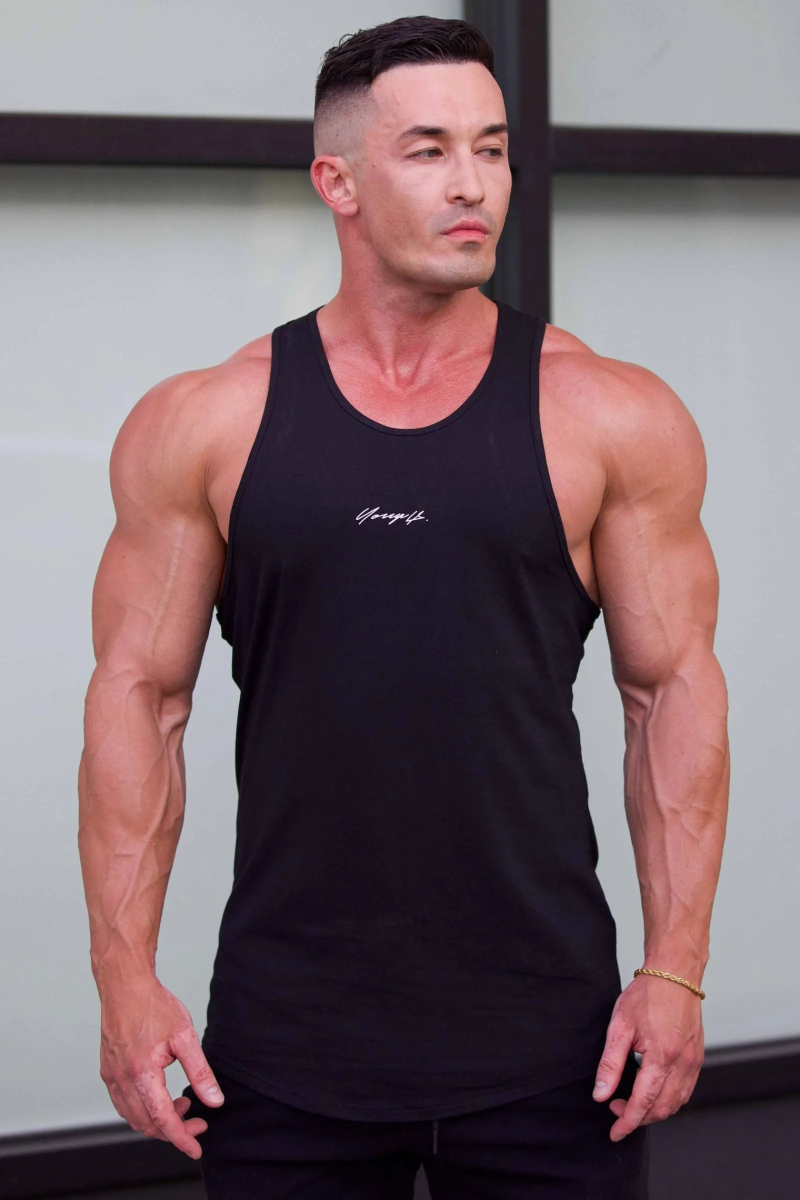 Tanks<Youngla 309 Signature Tanks Black|Forest Green|Heather Grey|Lavender