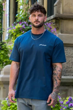 Shirts<Youngla 414 Signature Tees Black Wash|Deep Teal|Grey Blue|White