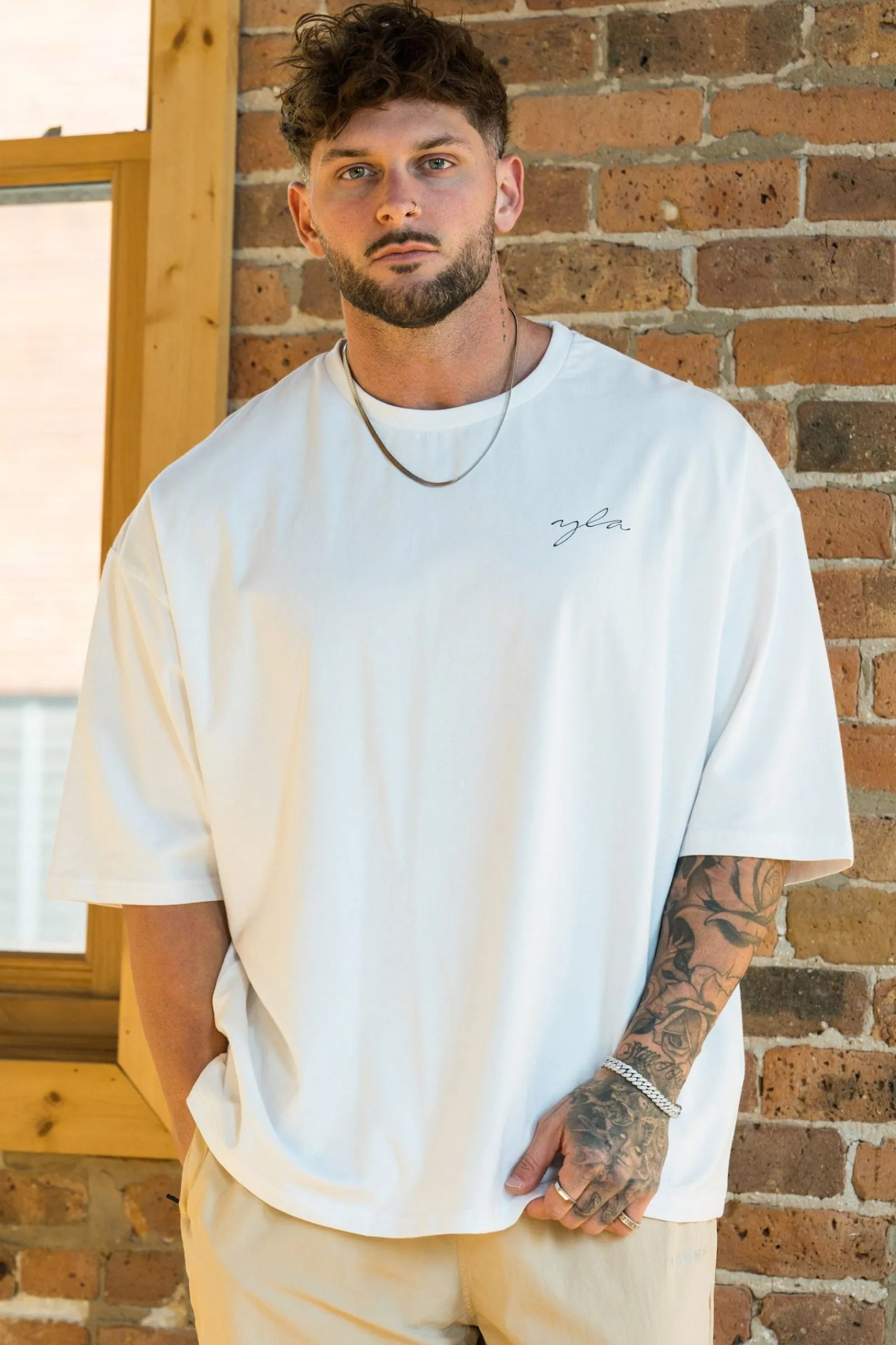 Shirts<Youngla 464 Skyline Super Sized Tees Black Wash|Lavender Wash|Plum Perfect Wash|Sepia Rose Wash