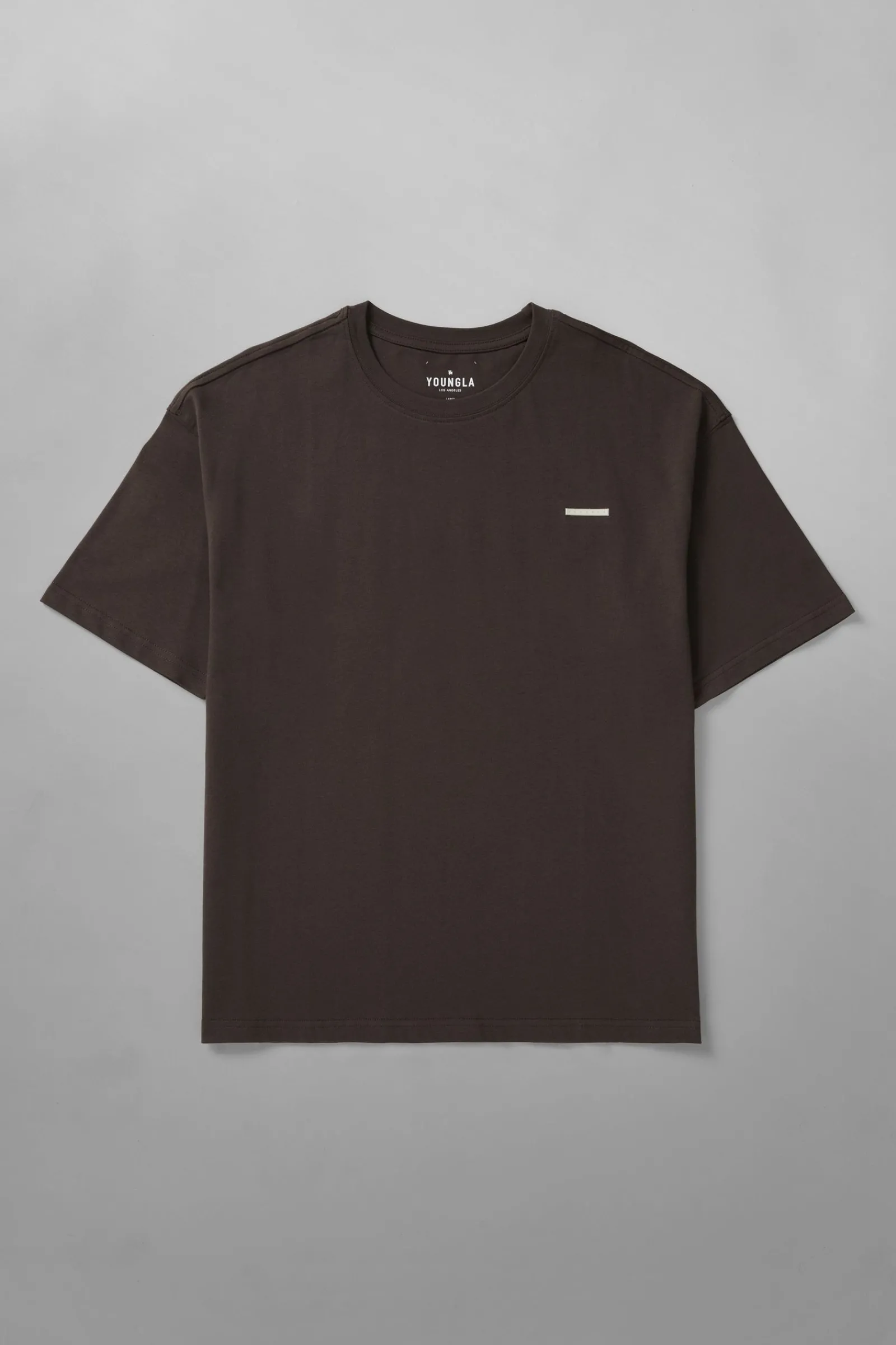 Shirts<Youngla 436 Stamped Tees Black|Brown|Oatmeal|Pastel Pink