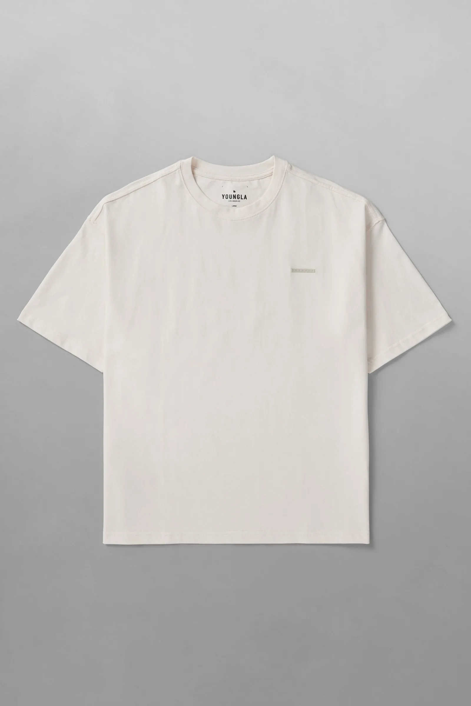 Shirts<Youngla 436 Stamped Tees Black|Brown|Oatmeal|Pastel Pink