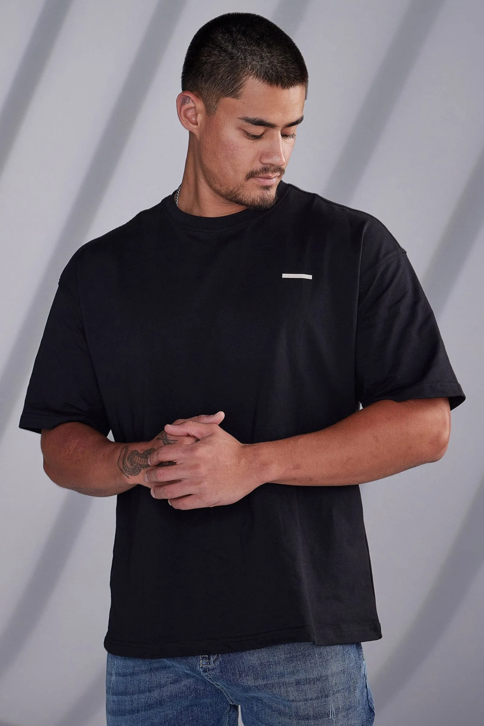 Shirts<Youngla 436 Stamped Tees Black|Brown|Oatmeal|Pastel Pink