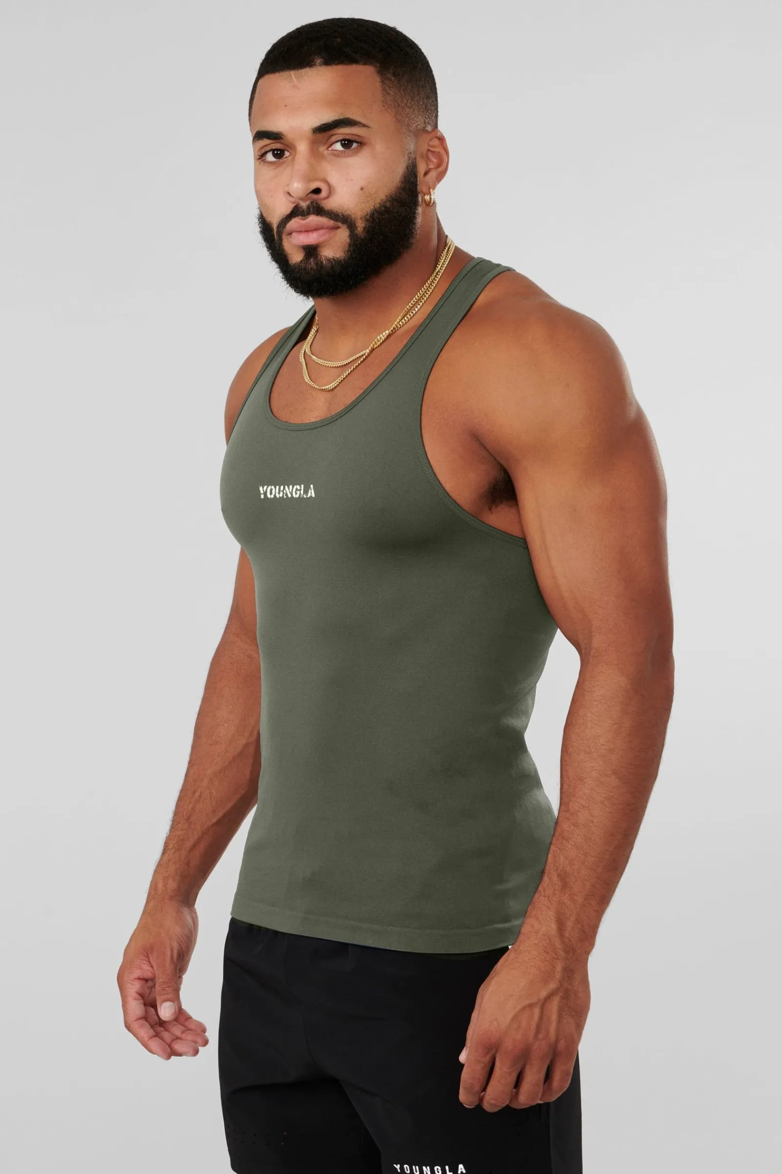 Tanks<Youngla 302 Supervillain Stringers Black|Forest Green|Grey|Navy