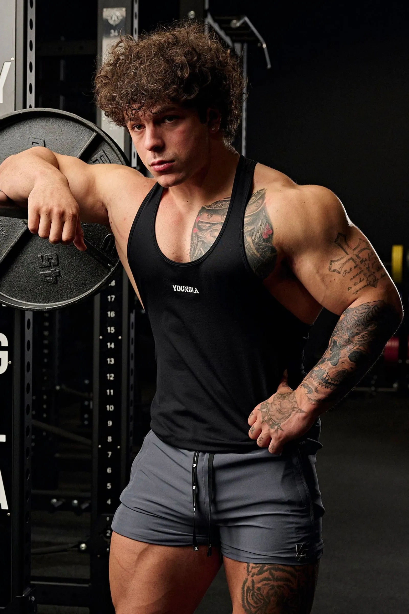 Tanks<Youngla 302 Supervillain Stringers Black|Forest Green|Grey|Navy