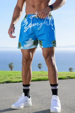 Shorts<Youngla 141 The Block Party Shorts Sedona Sunrise|Signature Clouds|Roses Are Red|Above The Clouds