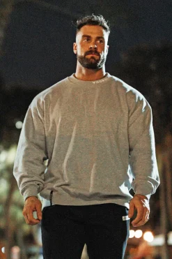 Outerwear<Youngla 557 Trademark Crewnecks Black|Heather Grey|Royal Blue|White