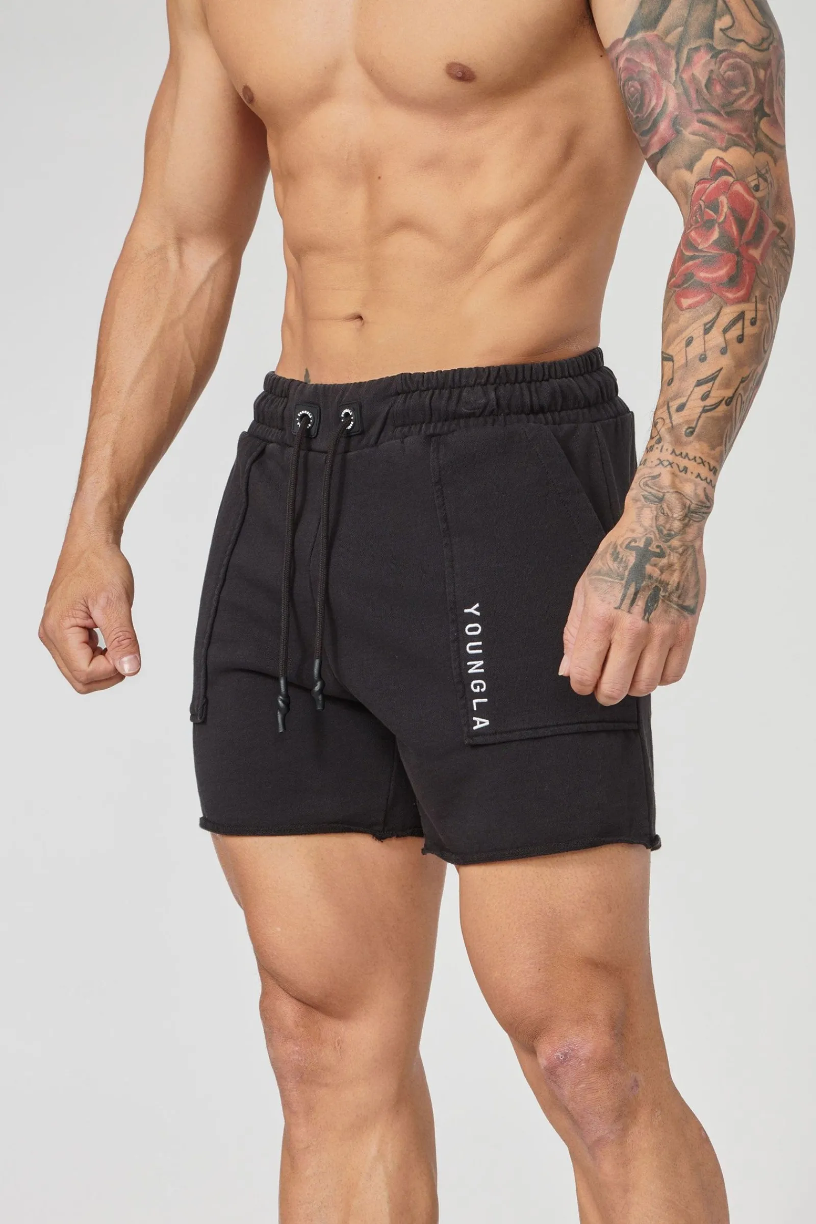 Shorts<Youngla 106 Vintage Short Shorts Black Wash|Brown Wash|Coal Wash|Orange Wash