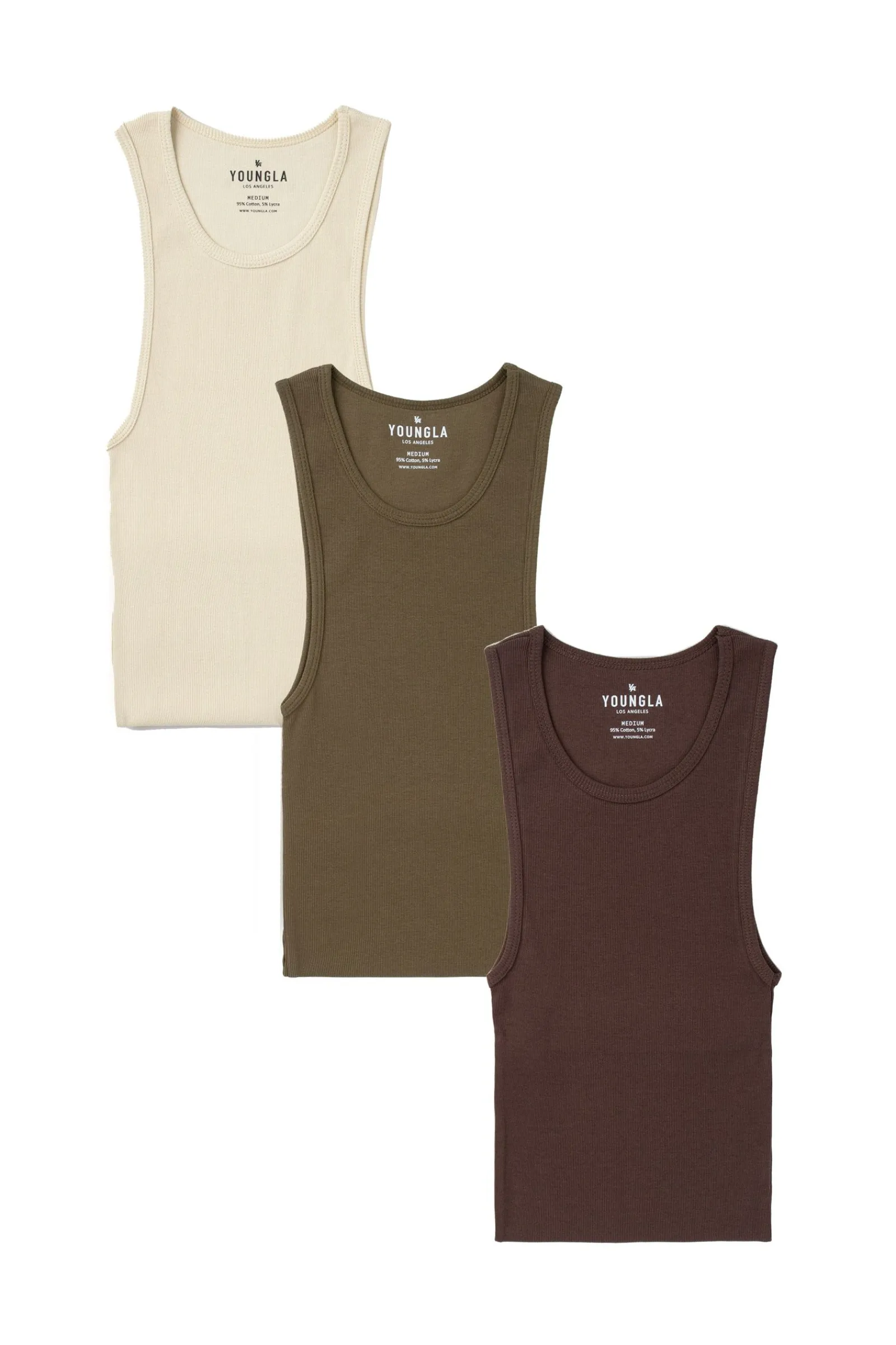 Tanks<Youngla 340 Wife Lovers-3 Pack All White Pack|Earthy Pack|Essential Pack|Pastel Pack