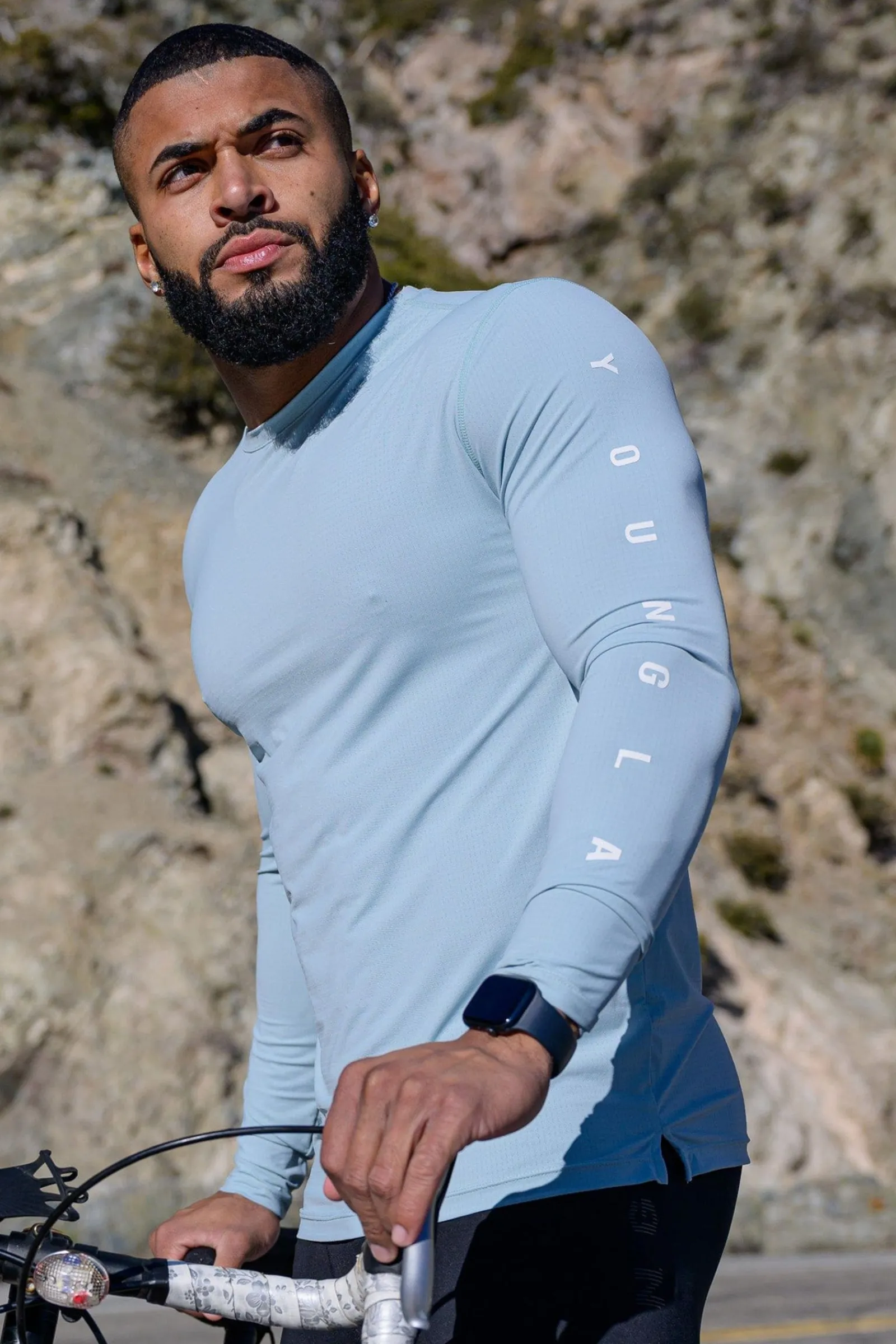 Shirts<Youngla 424 Zephyr Compression Long Sleeves Black|Teal|Beige|Scuba Green
