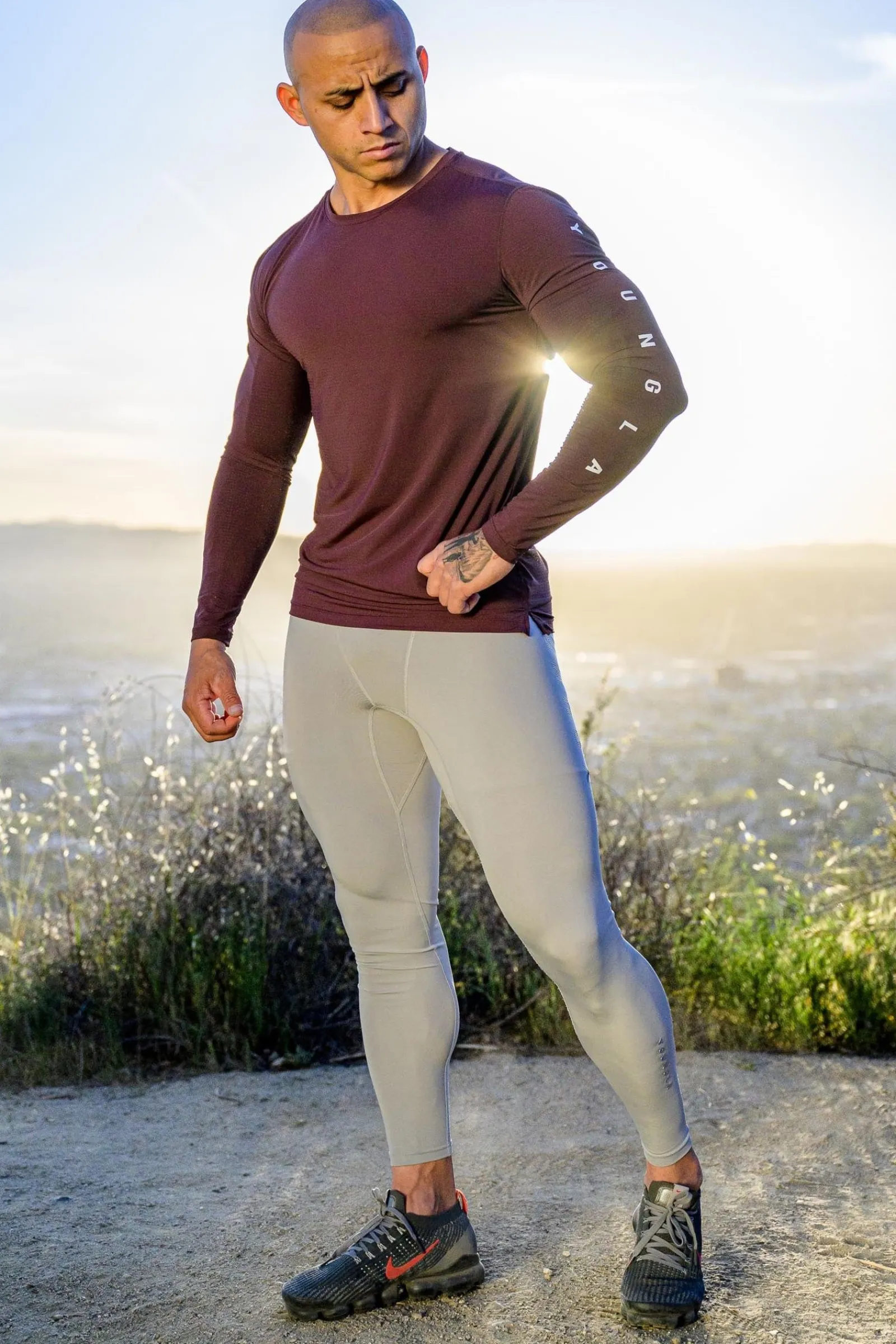 Shirts<Youngla 424 Zephyr Compression Long Sleeves Black|Teal|Beige|Scuba Green