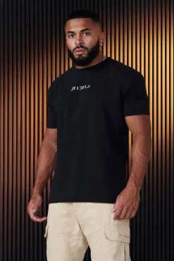 Shirts<Youngla 470-Abstract Tees Black|Brown|Grey|Off-White