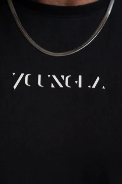 Shirts<Youngla 470-Abstract Tees Black|Brown|Grey|Off-White