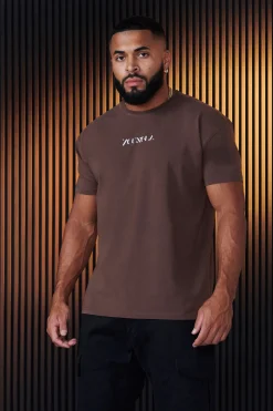 Shirts<Youngla 470-Abstract Tees Black|Brown|Grey|Off-White