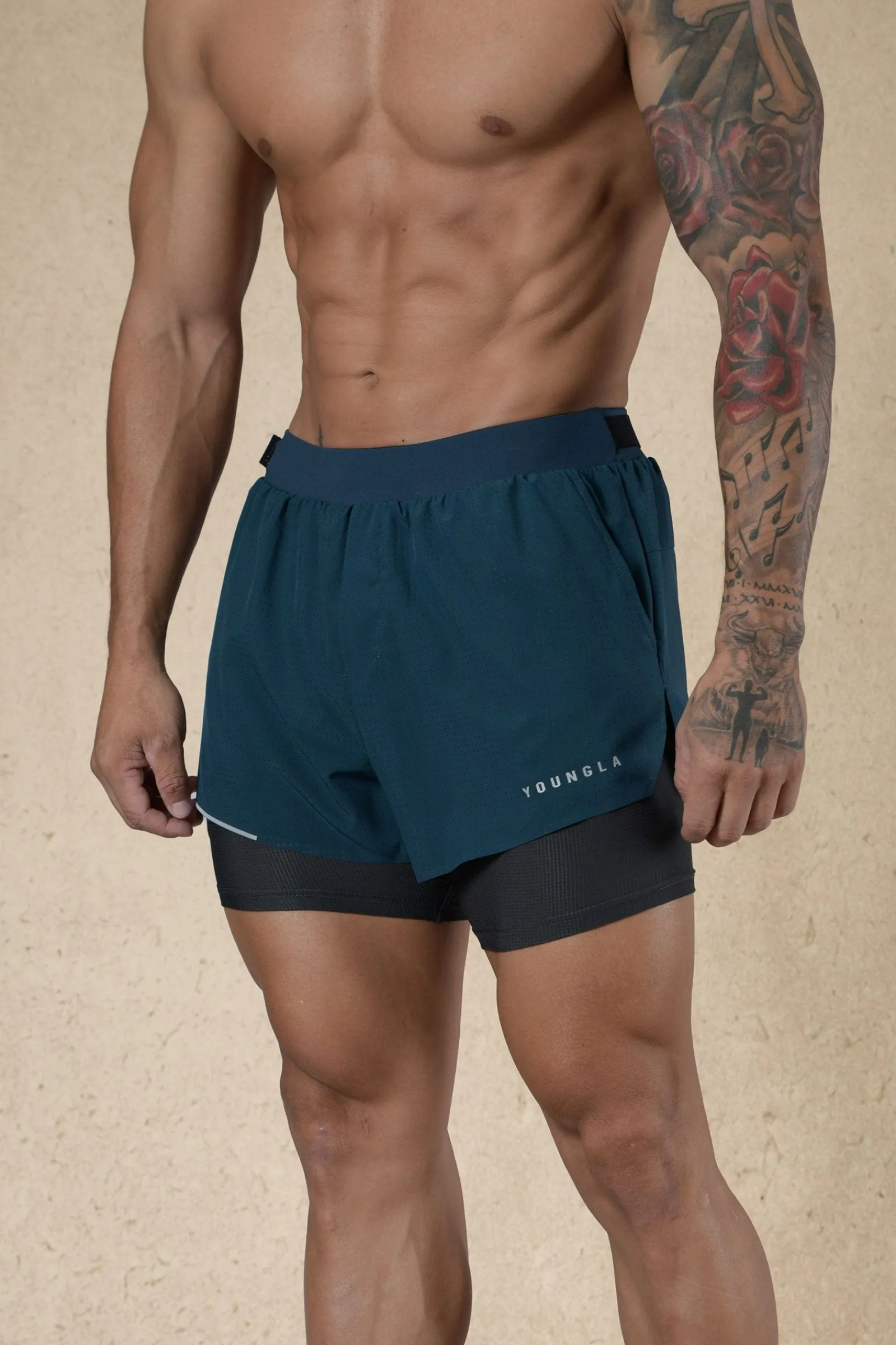 Shorts<Youngla 124-6Am Compression Shorts Black|Grey|Off-White|Plum