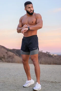 Shorts<Youngla 124-6Am Compression Shorts Black|Grey|Off-White|Plum