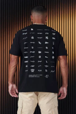 Shirts<Youngla 483-Archives Tee Black|White