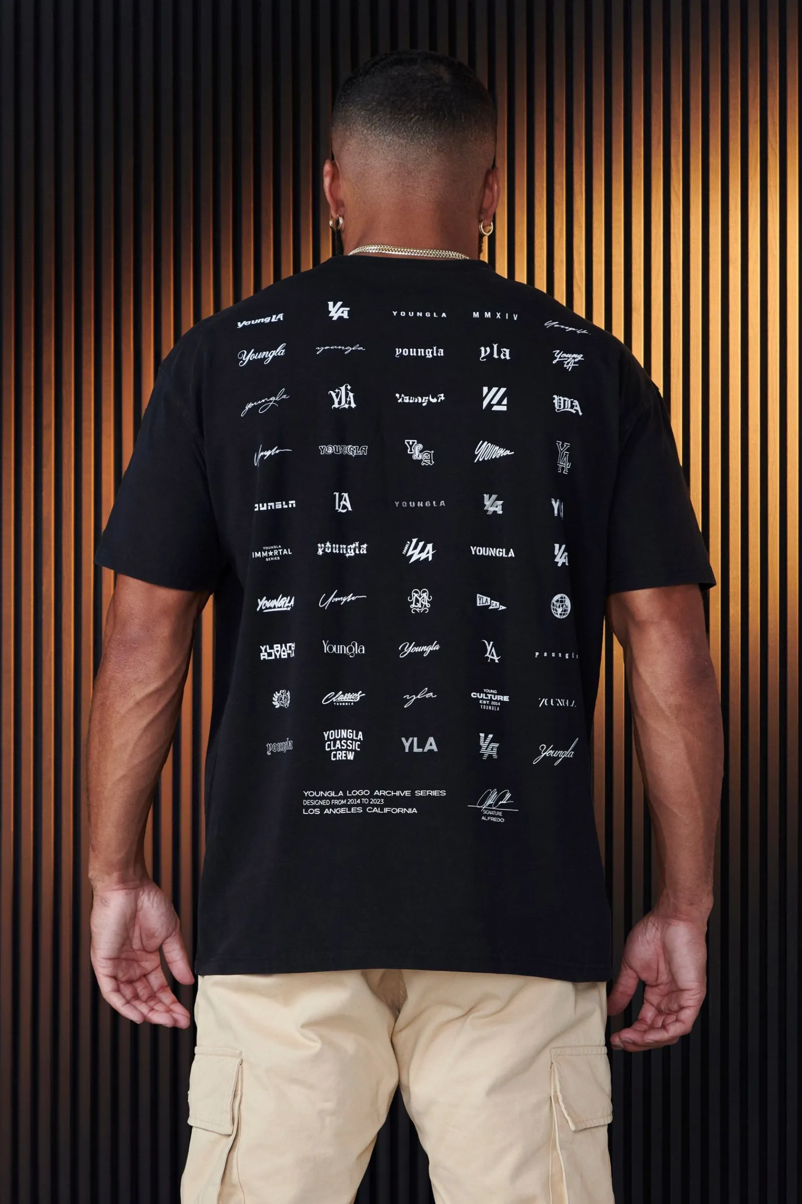 Shirts<Youngla 483-Archives Tee Black|White